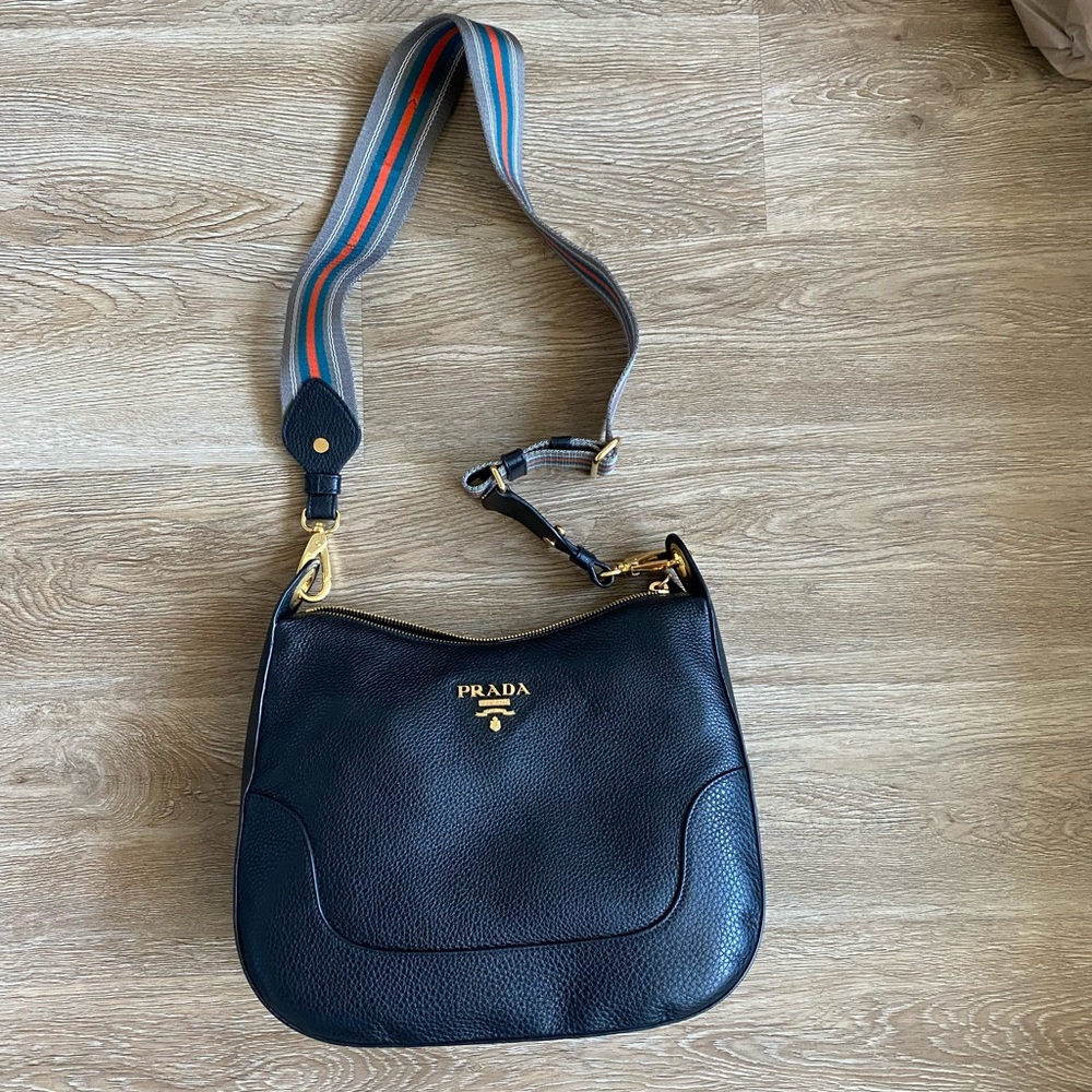Brand new Prada hobo bag with guitar strap
